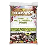 Crickwoo - Humus de Lombriz para Plantas Puro. El Mejor...